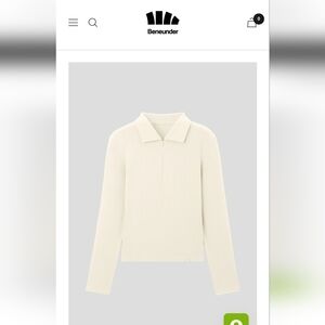 NWT - Off-White Zip Polo Long Sleeves Shirt